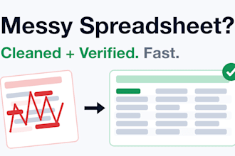 clean and organise your messy excel or CSV data