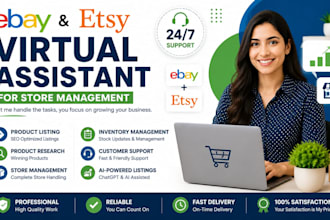 be your ebay and etsy virtual assistant for store management