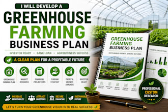 develop a greenhouse farming business plan