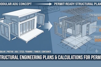 do modular adu structural engineering plans and steel framing design