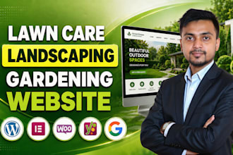 design lawn care website, landscaping website, gardening website