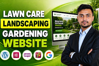 design lawn care website, landscaping website, gardening website