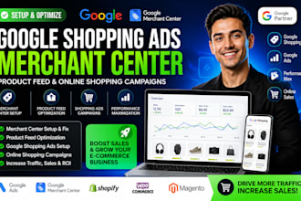 setup google shopping ads merchant center product feed online shopping campaigns