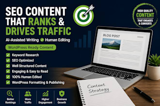 write SEO website content with ai assisted writing, human editing, and wordpress