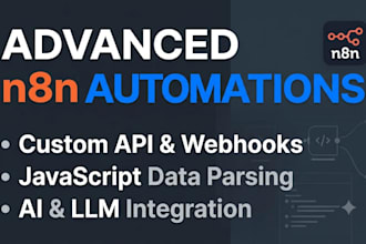 develop custom n8n automation, backend api, and webhooks