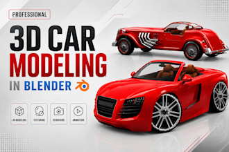 do 3d car modeling vehicle modeling automotive rendering blender and animation