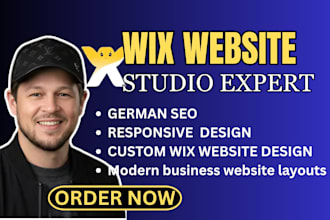 design wix studio website in german, wix website redesign or development wix seo