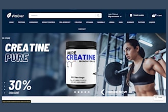 design private label supplement shopify store ecommerce supplement shopify store
