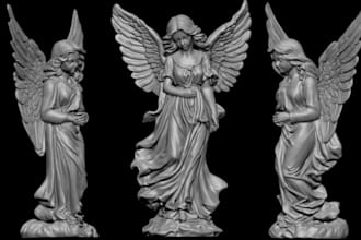sculpt custom 3d fantasy character miniature 3d statue stl model for 3d printing