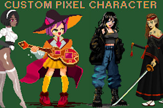 create 2d pixel art character 2d sprite sheet tileset  rpg maker 2d game asset