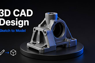 do 3d cad design and product design in solidworks and fusion 360