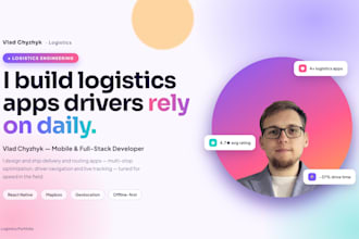 build logistic app with react native