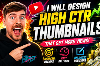 design a high CTR youtube thumbnail