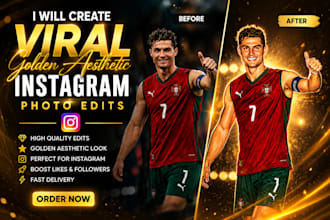 create viral golden aesthetic instagram photo edits