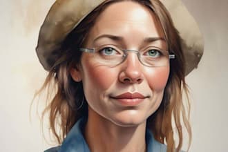 draw your portrait in watercolor