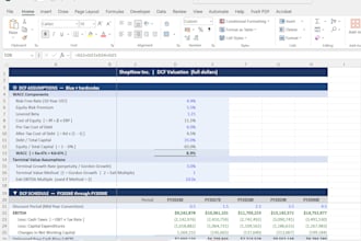 a 3 statement financial model or dcf valuation in excel