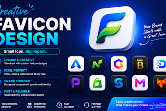 design a minimalist favicon for your website and brand