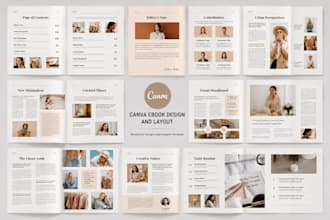 design editable canva ebook, workbook, pdf lead magnet, canva ebook and workbook