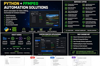 develop custom video automation software using python and ffmpeg