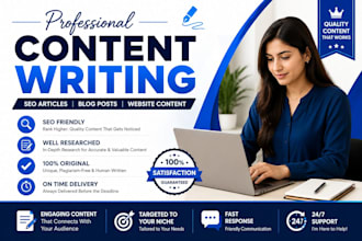 write professional SEO blog posts, articles and website content