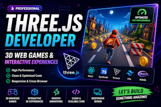 develop threejs 3d web games and interactive experiences