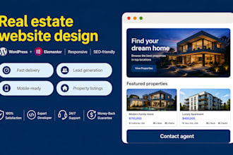 design a wordpress real estate website for realtors and agencies