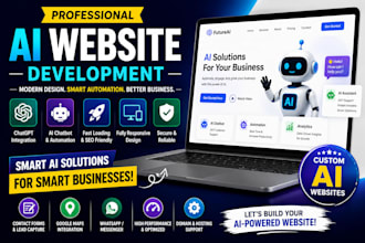 build a professional ai website with chatgpt, ai chatbot, automations