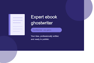 ghostwrite a premium publish ready ebook for you