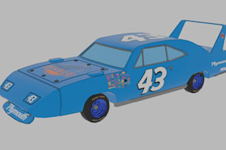 create a 3d low poly yet stylized model of any car for games