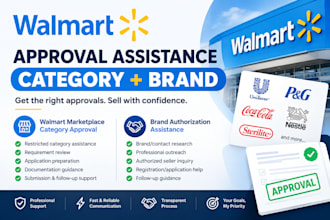 help you get walmart marketplace category and brand approval