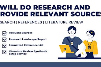 do professional research and find credible sources