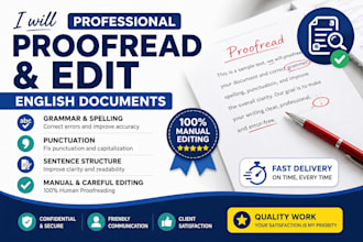 proofread and edit english documents