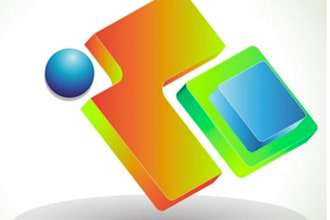 design modern 3d letter logo any letter a z