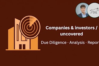 conduct corporate intelligence research on any company or investor