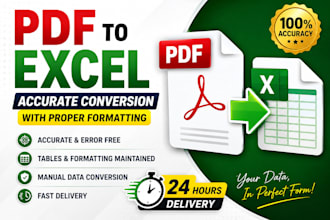convert PDF to excel accurately with proper formatting