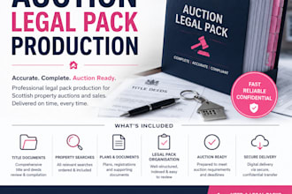 produce an auction pack for your scottish property auction sale