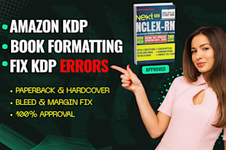 do amazon kdp book publishing, formatting, and fix paperback cover errors