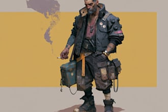 do cyberpunk character art