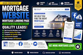 build mortgage website, mortgage loan website, mortgage leads business website