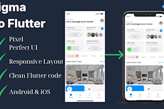 convert figma to flutter with responsive and clean UI