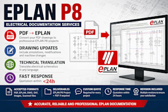 convert PDF electrical schematics into professional eplan p8 projects