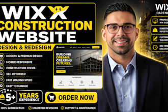 bulid real estate website property development website construction website wix