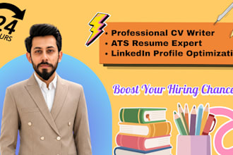 create ats friendly resume, cv and linkedin optimization