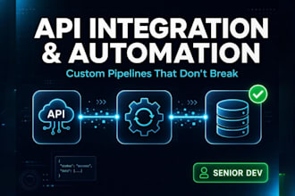 build custom API integrations, workflows and data pipelines