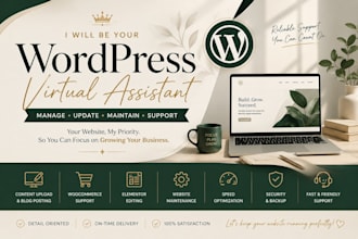 be your wordpress virtual assistant and website manager