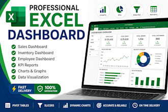 create professional microsoft excel dashboards charts and reports