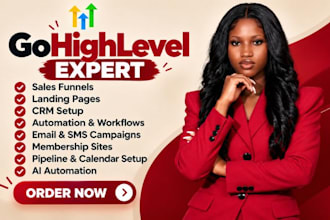 be gohighlevel expert build gohighlevel crm workflow automation ghl sales funnel