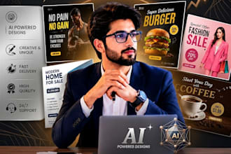 design stunning ai posters, social media ads for your business