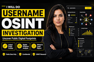 investigate usernames and uncover public digital footprints using osint