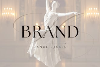 design a modern symmetrical logo and brand identity